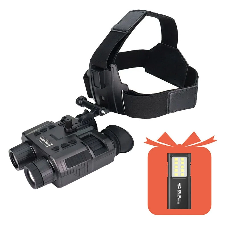 (image for) NV8000 3D Night Vision Binoculars Goggles Infrared Digital Head Mount Built-in Battery Rechargeable Camping Equipment